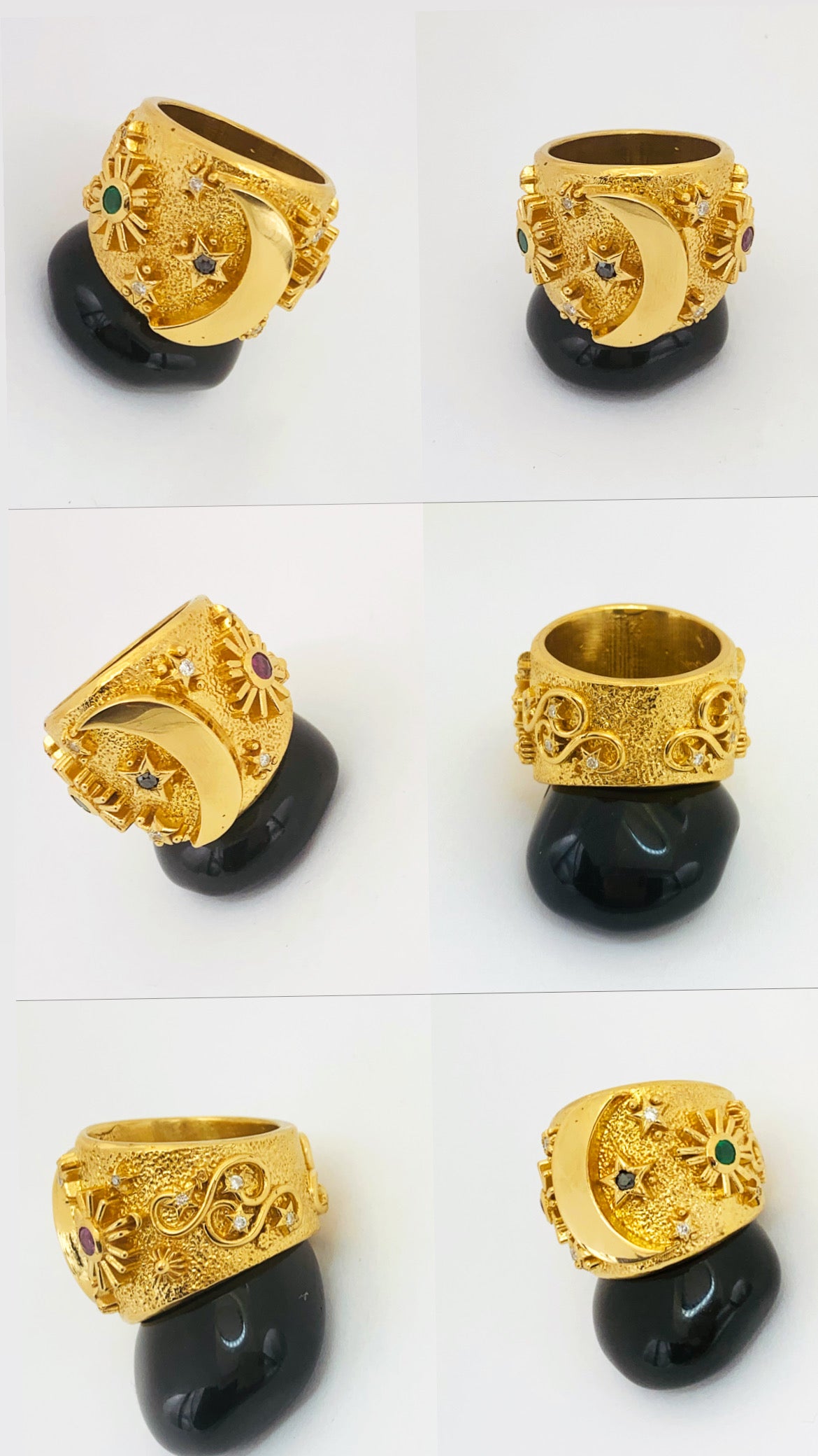 Moorian Crownz Black Star Ring
