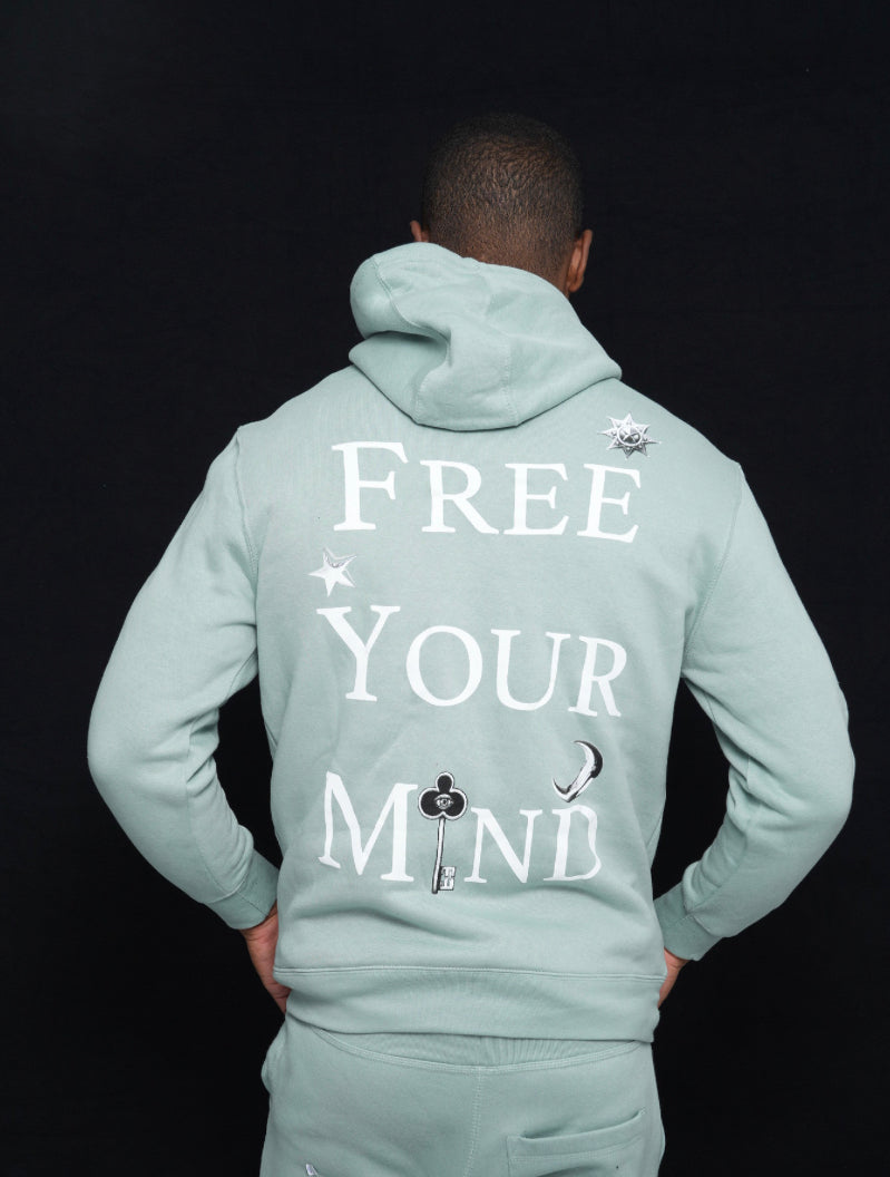 Mint High Level Conversations Sweat Shirt “Free Your Mind” Mint