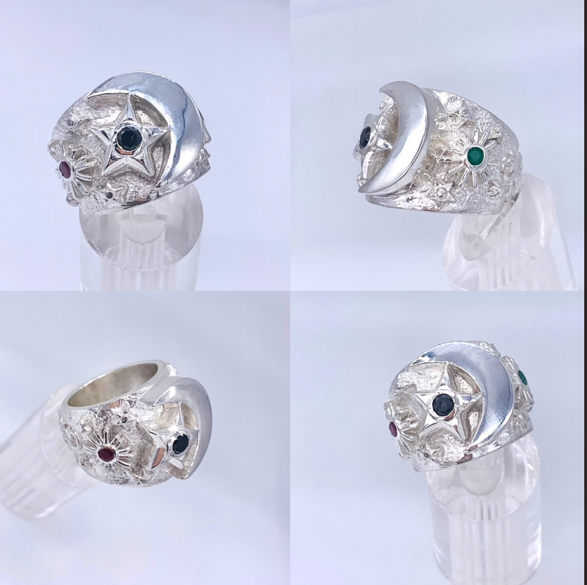 Black Star “ Moorish Silver Ring