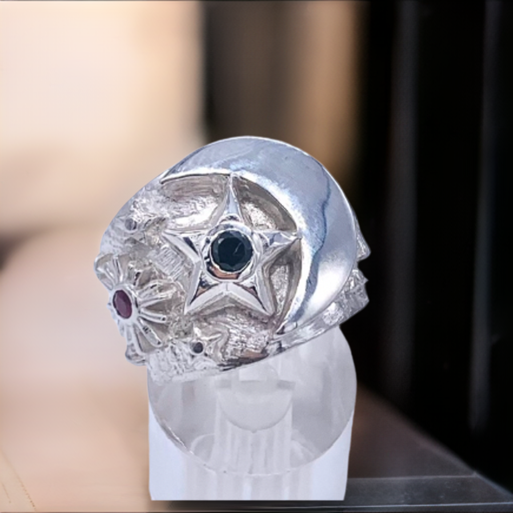 Black Star “ Moorish Silver Ring