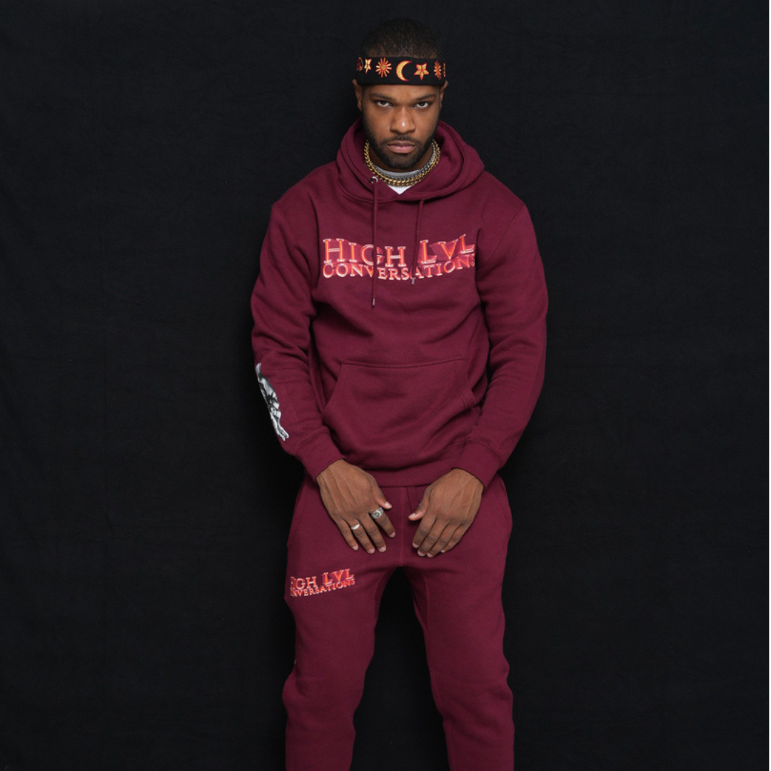 Burgandy/Red High Level Conversations Sweat Shirt