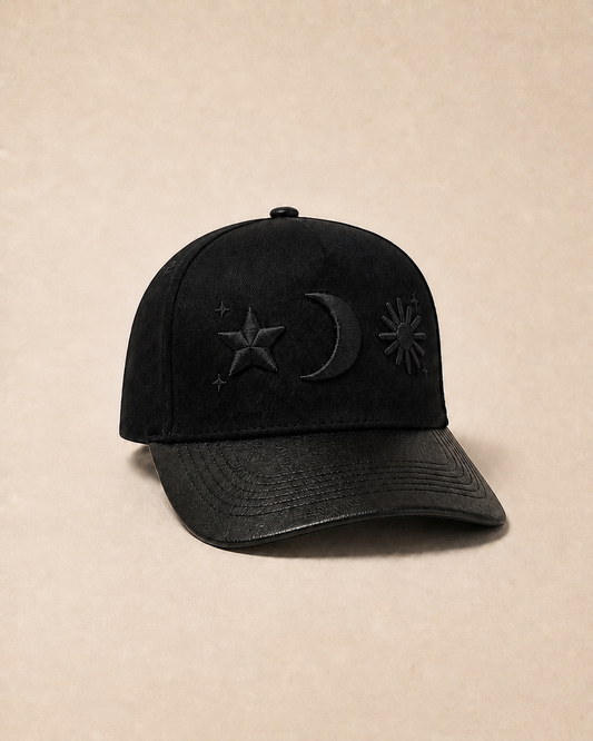 ORIGIN BLACKOUT LEATHER BRIM TOP CROWNZ (Blk/Blk)