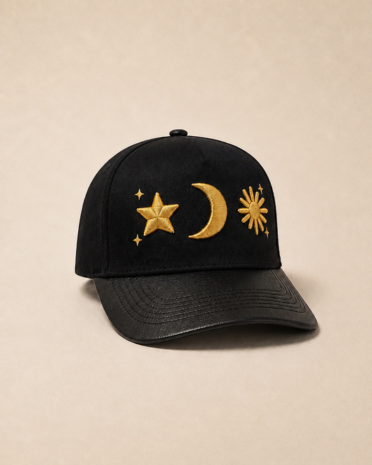 ORIGIN GOLD LEATHER BRIM TOP CROWNZ (Blk/Gld)
