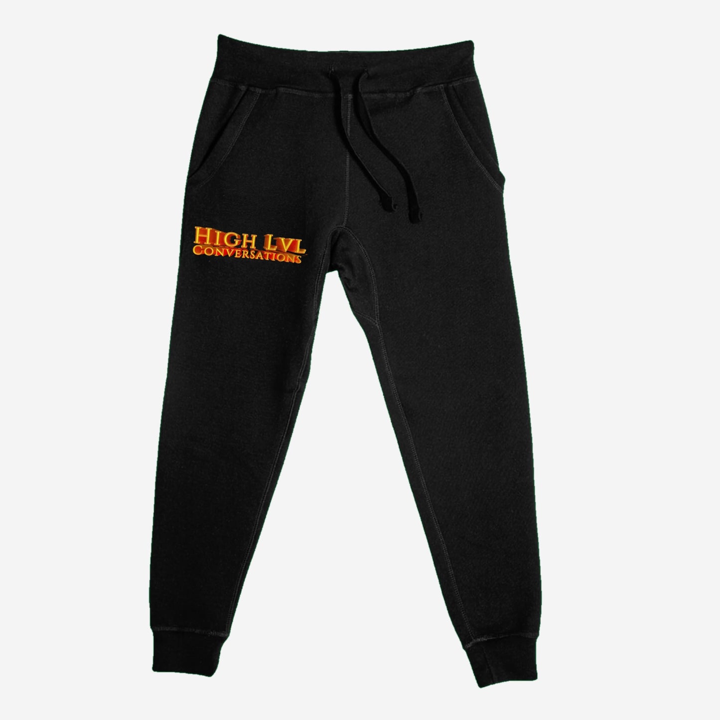 High Level Conversation Joggers (Black)